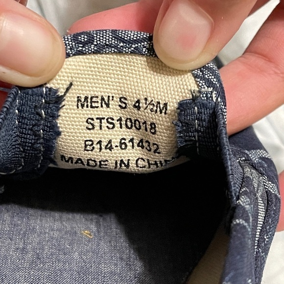 Sperry Topsider Canvas Slip-On Sneakers B14-61432 Women's Size 6 Men's Size 4.5 - Picture 8 of 8